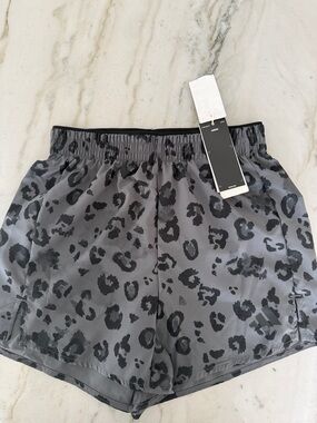 Adidas Women’s Grey Leopard Print Athletic Shorts